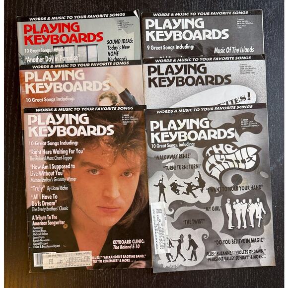 Lot of 6 Playing Keyboards Magazines 1990 -1991 - Picture 1 of 7